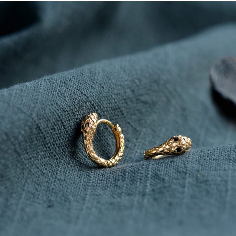 Snake 14K Gold Earrings